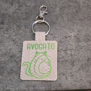 Hand Crafted Green Avogato Keychain